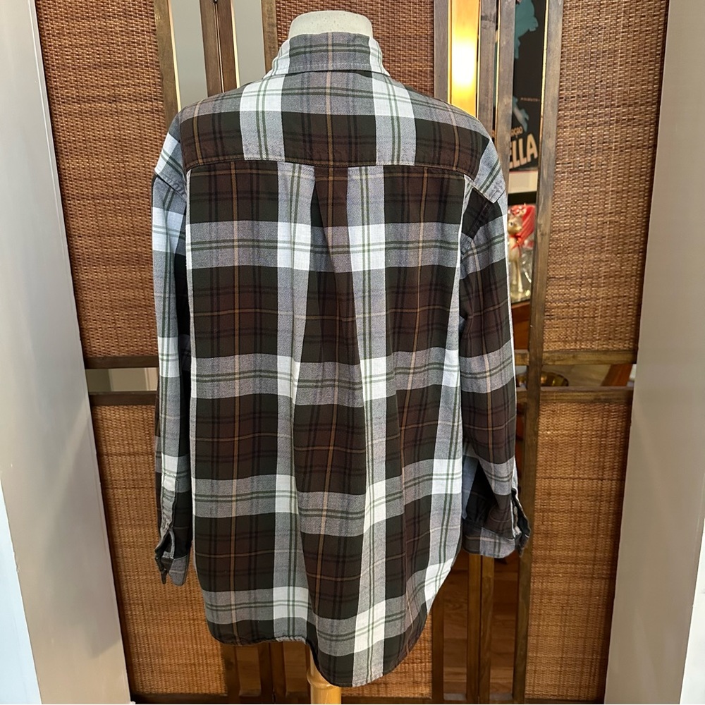 Ralph Lauren Womens Plaid Flannel 1/4 Zip Tunic Equestrian size medium - Picture 3 of 10